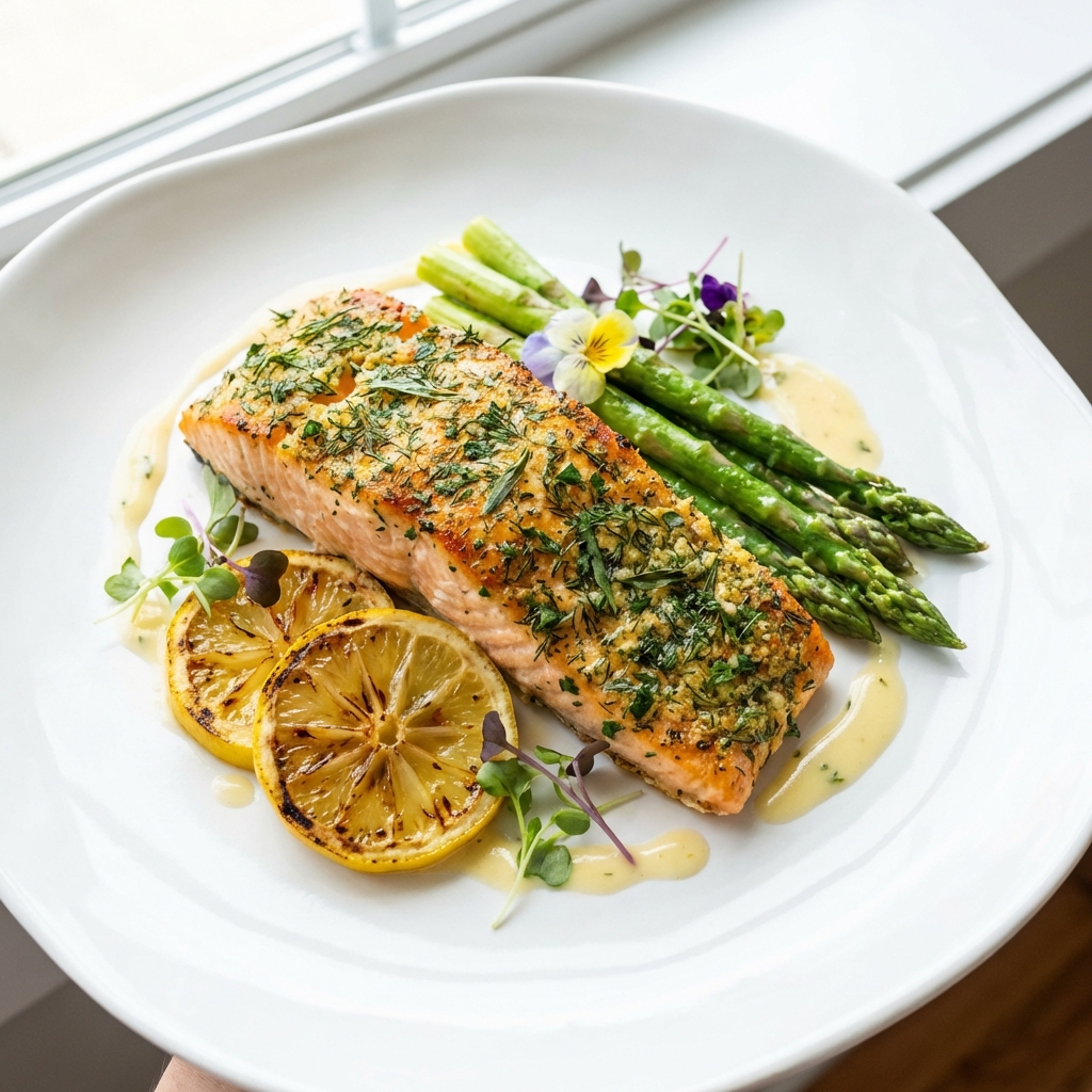 Salmón al Horno con Hierbas